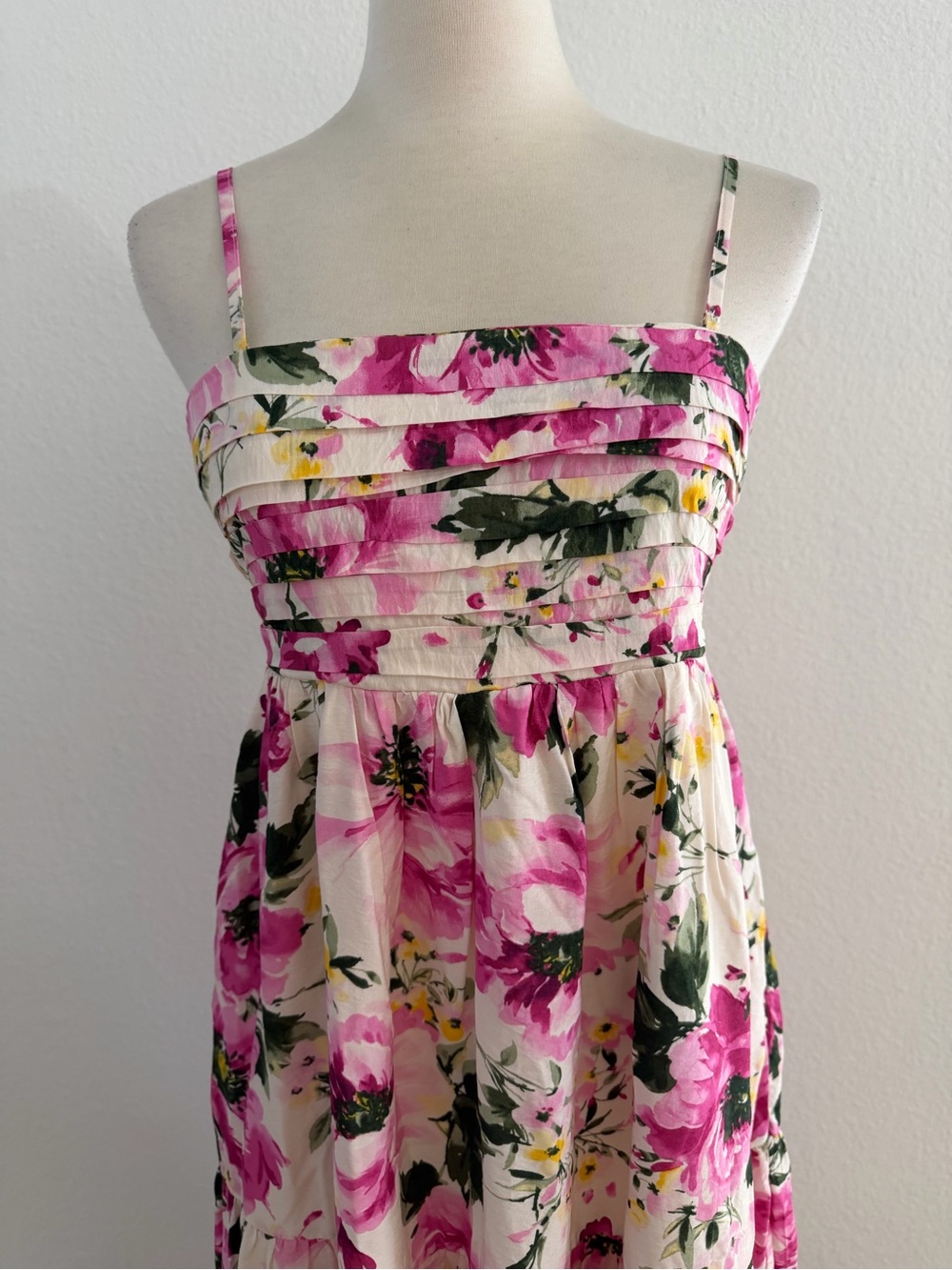 NWT Abercrombie & Fitch Pink Floral Maxi Dress Cottagecore Garden Sundress - Picture 5 of 12